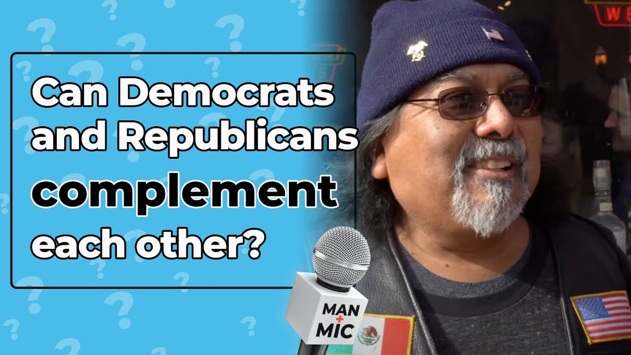 Democrats & Republicans Compliment Each Other | Man + Mic