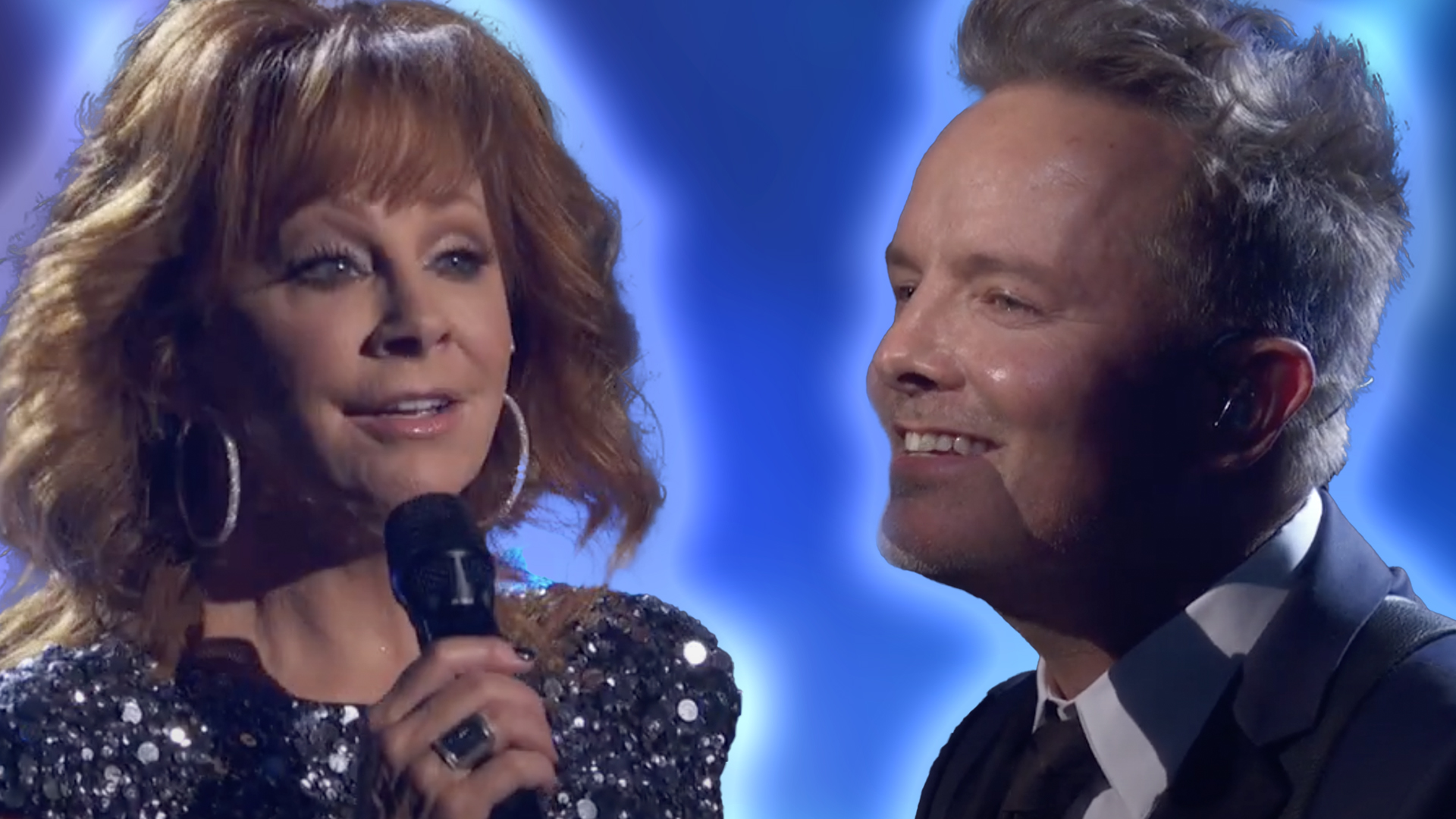 Reba McEntire & Chris Tomlin perform together with Thomas Rhett at the 2020 Country Music Awards CMA's Be a Light