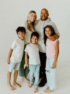 Gabe Patillo with his wife and 3 children