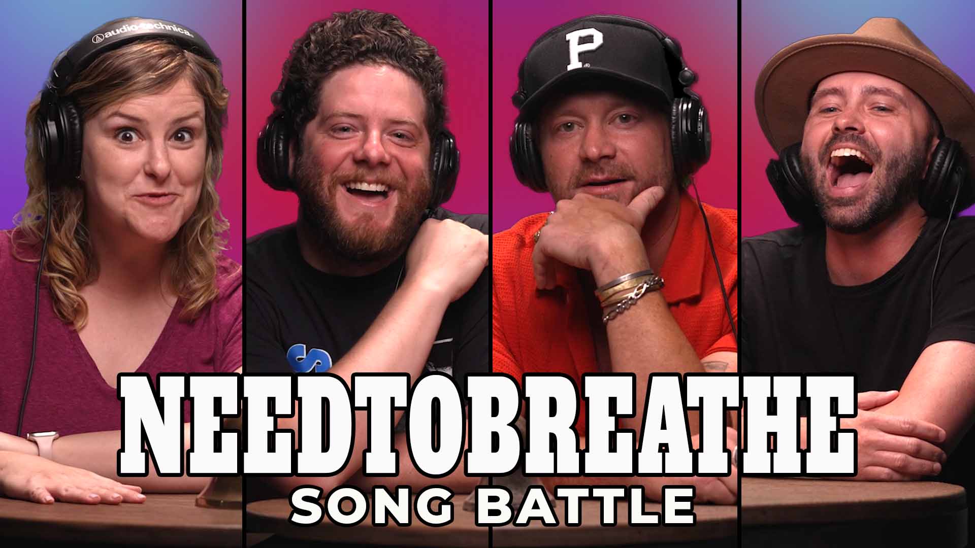 Bekah, Josh Lovelace, Bear Reinhardt, Tyler in a NEEDTOBREATHE Song Battle.