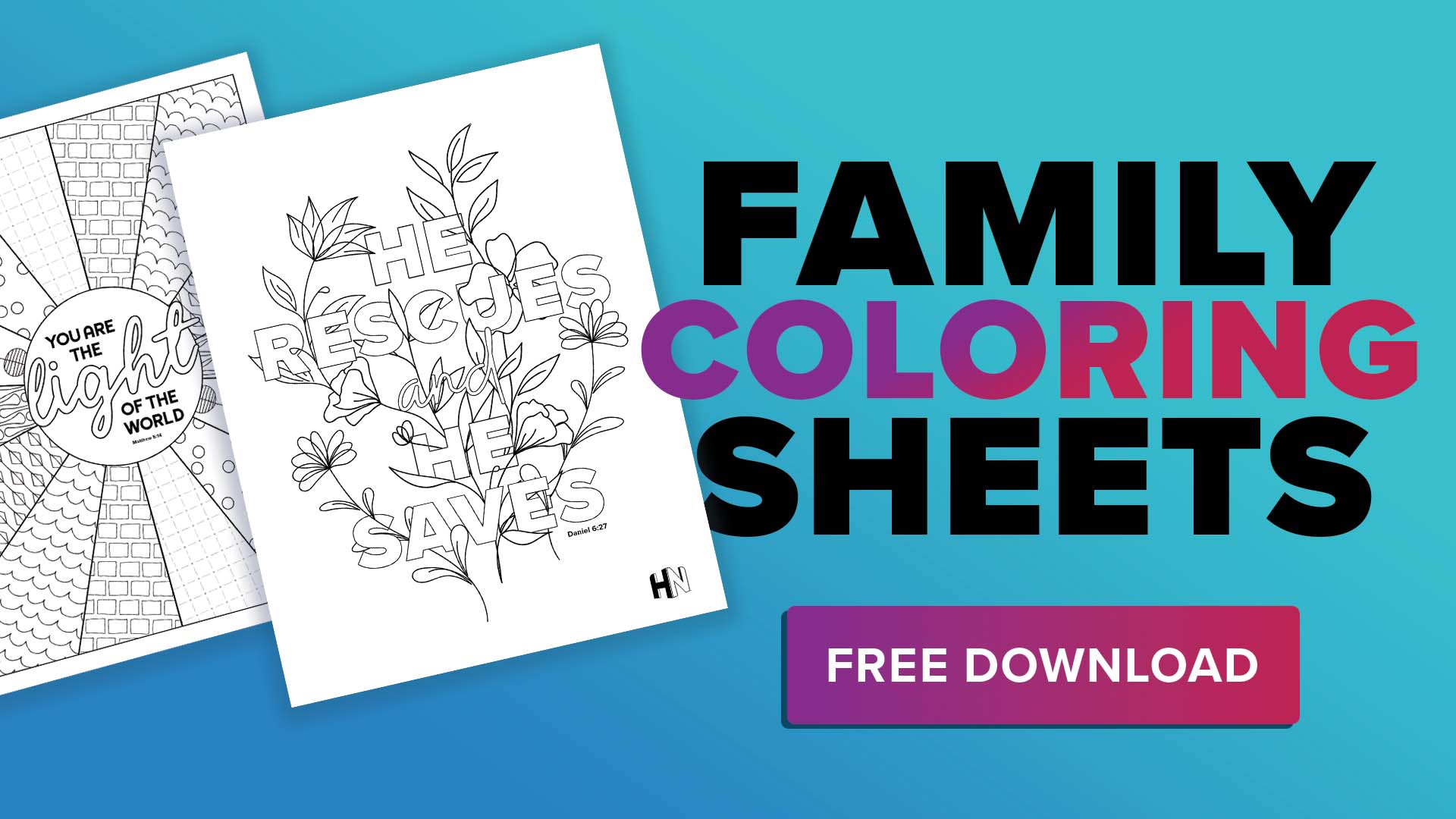 Hope Nation Family Coloring Sheets