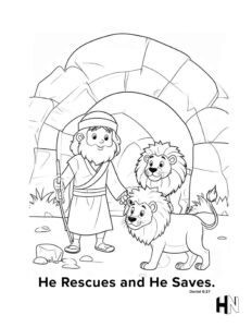 He rescues and he saves Kids Hope Nation Coloring Sheet