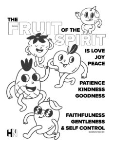 Fruits of the Spirit Kids Coloring Sheet