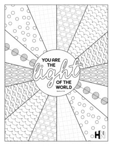Light of the World Hope Nation Coloring sheet