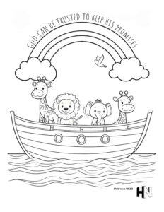 God Keeps His Promises Kids Hope Nation Coloring Sheet