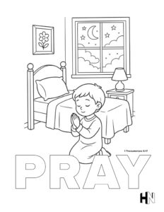 Pray Kids Coloring Sheet Hope Nation