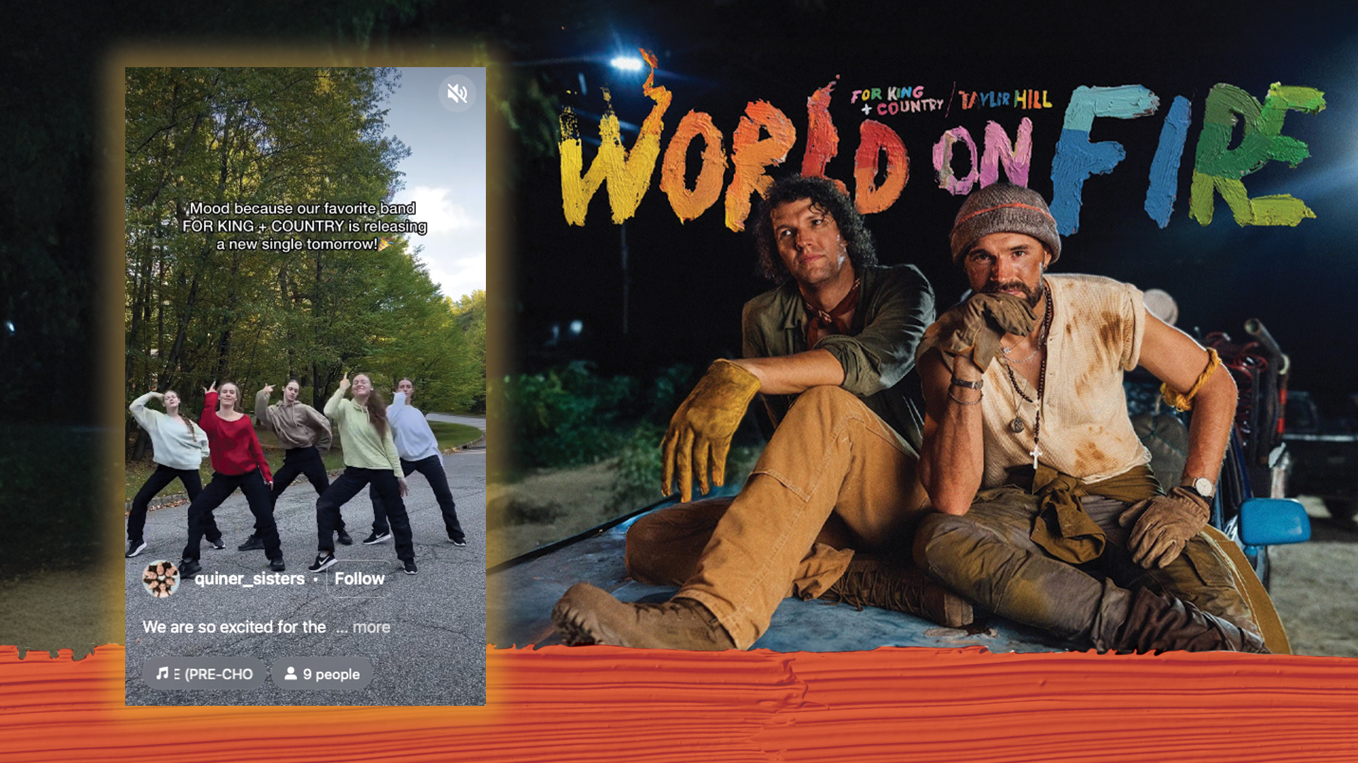 for KING + COUNTRY "World on Fire" Dance Trend